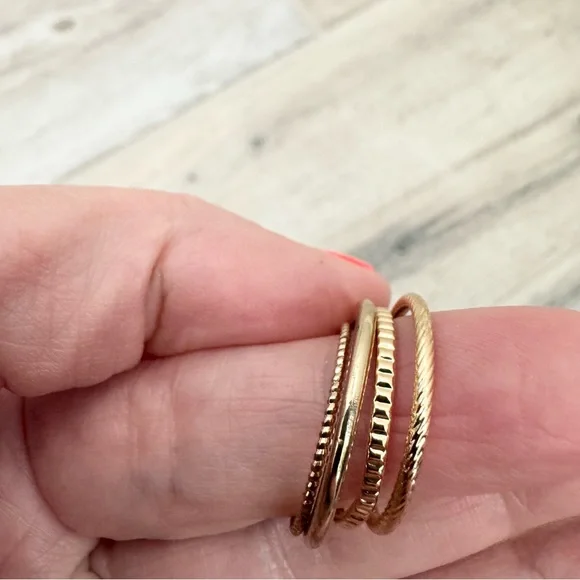 Gold Stackable Rings - Picture 5 of 5